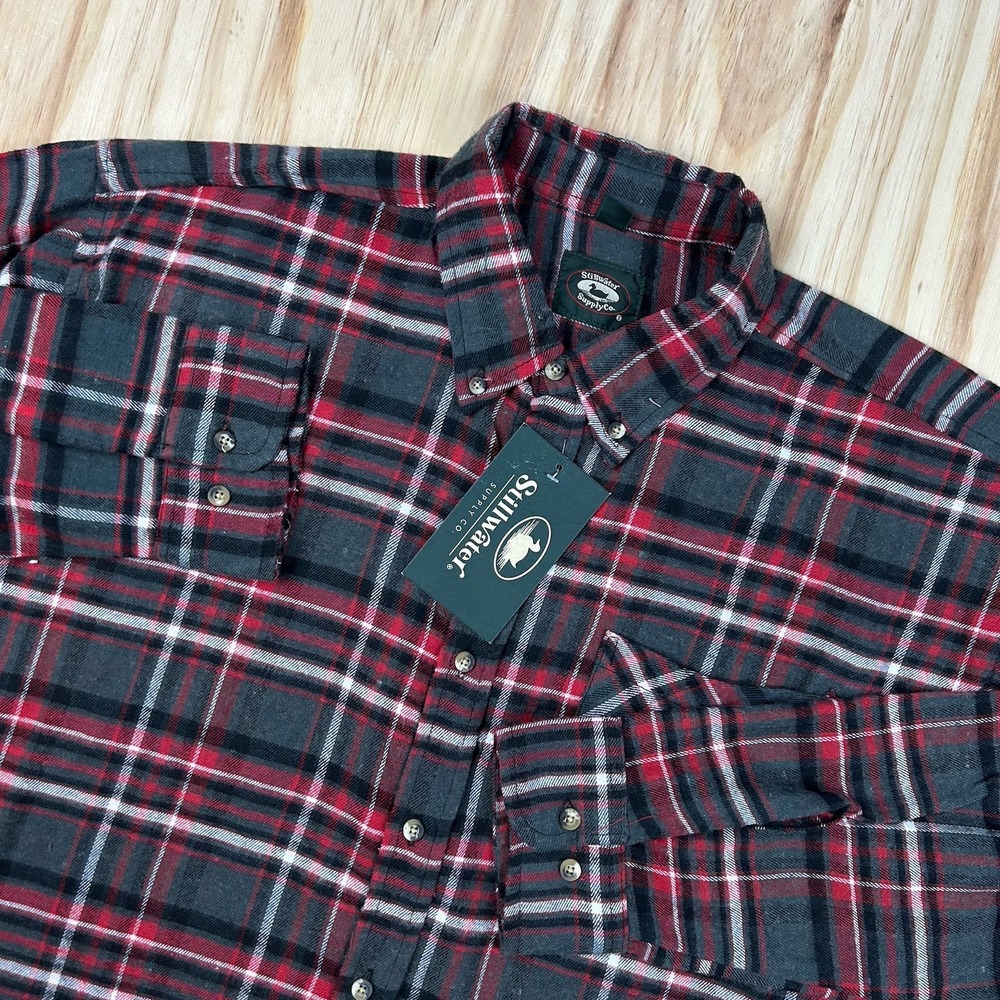 Stillwater Supply Co Flannel Shirt Mens XL  Red BlackPlaid NEW Fall‎ Buffalo
